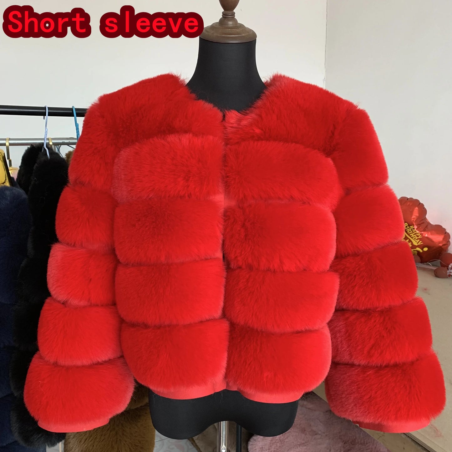 Luxurious Faux Fox Fur Fluffy Jacket