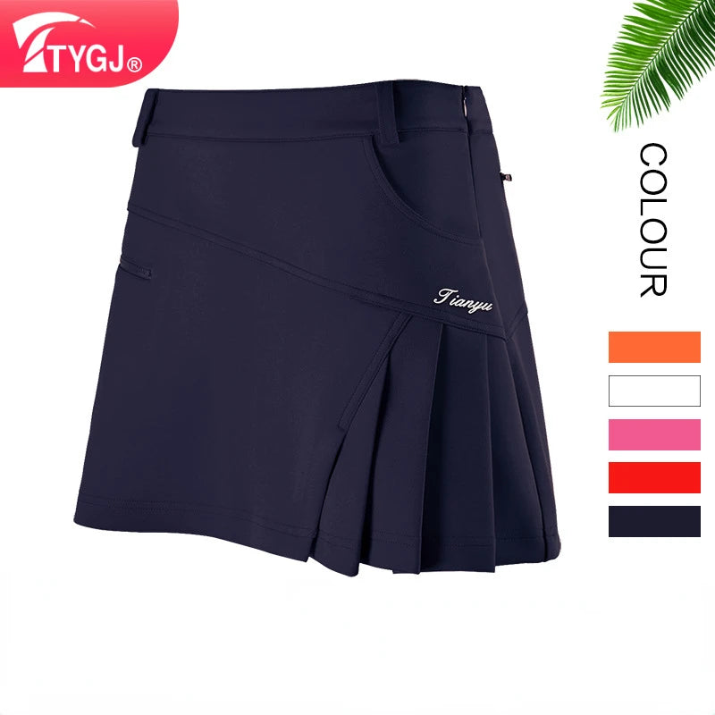 TTYGJ Damen-Golfrock – lässiger Falten-Skort