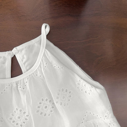 Bear Leader – Beiges Plisseekleid aus Spitze für Mädchen