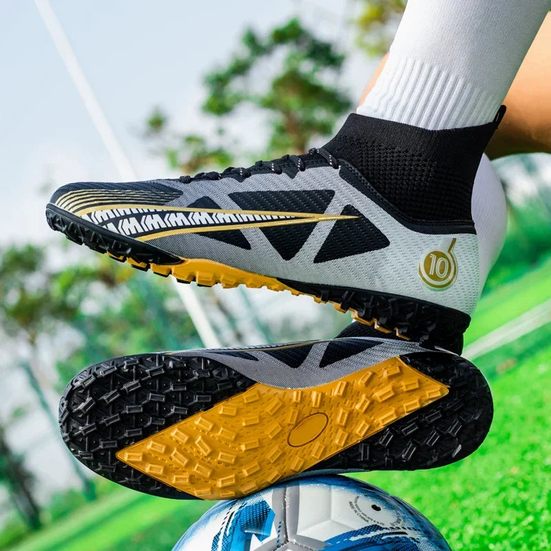 Chaussures de football professionnelles unisexes FG/TF – Chaussures de football antidérapantes pour enfants pour l'entraînement en plein air