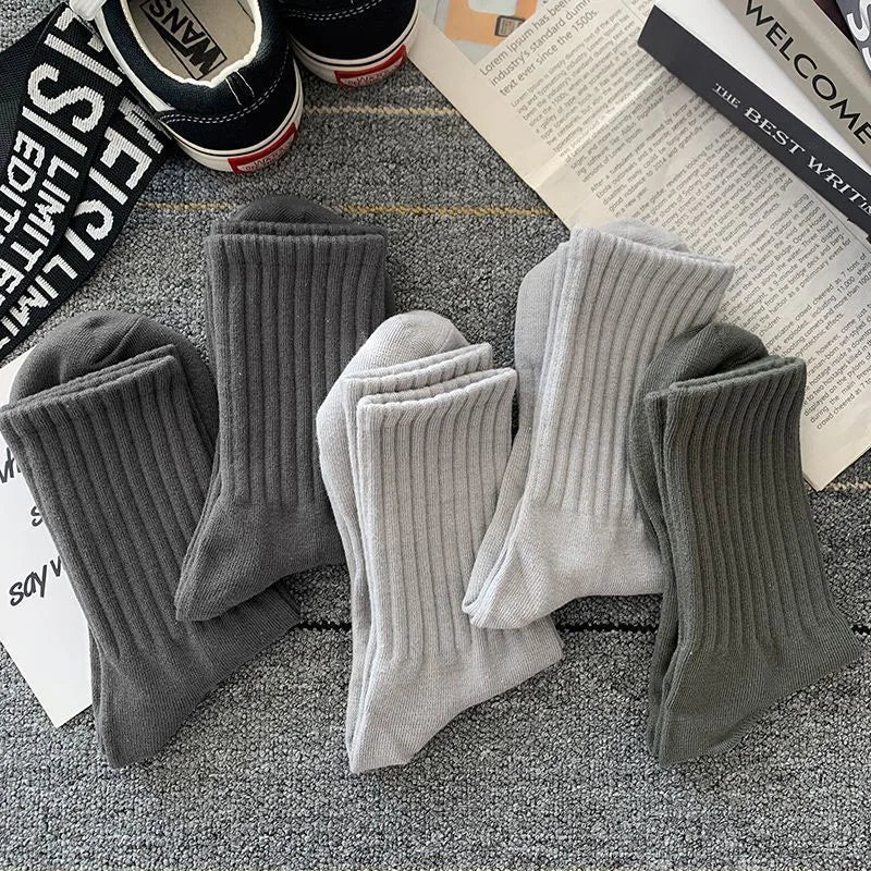 Chaussettes respirantes de couleur unie pour hommes