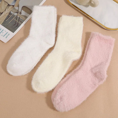 Thermo-Wintersocken aus Plüschsamt für Damen