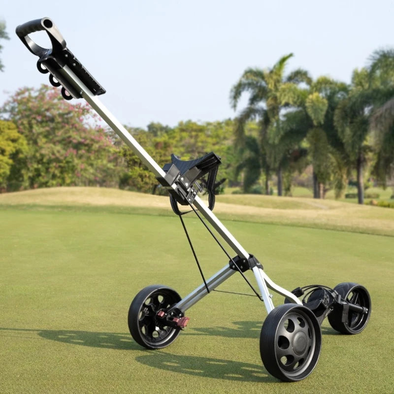 PGM Foldable 3/4 Wheel Golf Trolley Push Cart