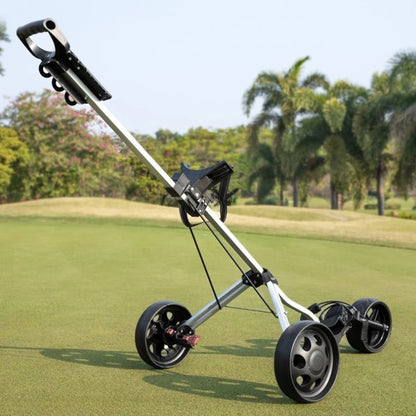 PGM Foldable 3/4 Wheel Golf Trolley Push Cart
