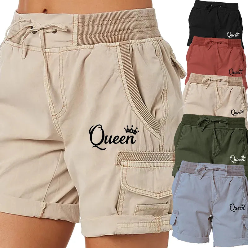 Short de golf extensible imprimé pour femme