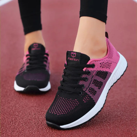 Women’s Casual Breathable Mesh Lace-Up Sneakers