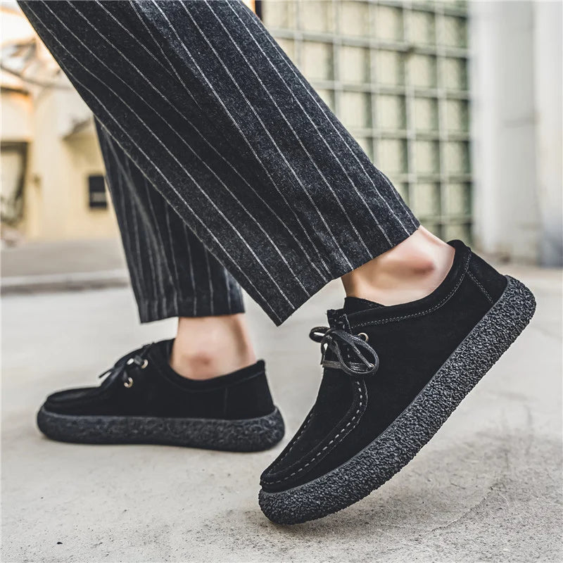 Mocassins à lacets rétro tendance pour hommes