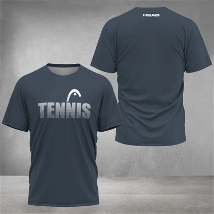 Chemise de tennis respirante imprimée de couleur unie pour hommes
