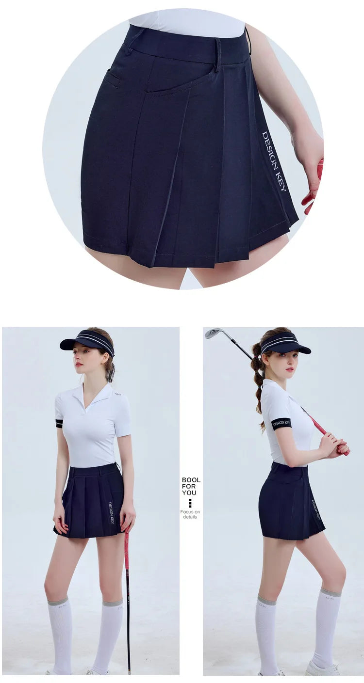 Combinaison de golf pour femmes – T-shirt slim à séchage rapide et jupe de golf respirante