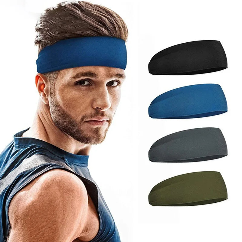 Absorbent Elastic Sports Headband for Men and Women