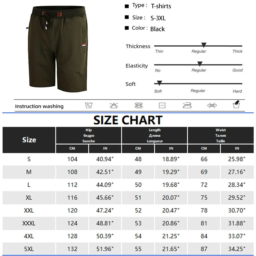 Men's Summer Cotton Casual Sweat Bermudas