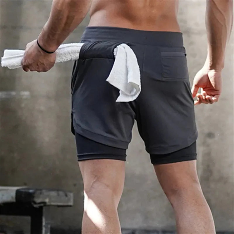 Double-Deck Quick Dry Running Shorts for Men