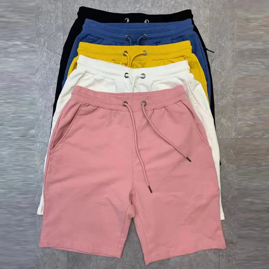 Summer Cotton Drawstring Waist Men's Shorts