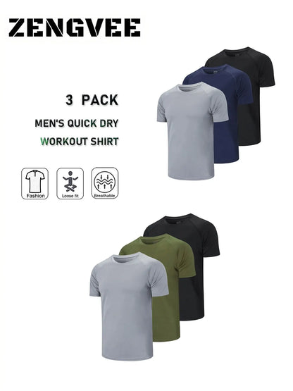 Breathable Crew Neck Running Shirt for Men