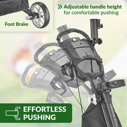 Lightweight 4 Wheel Golf Push Cart