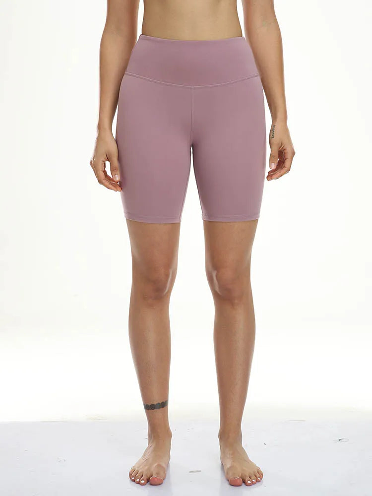 Sexy Gym Shorts - Woman Skinny Stretch Solid Color Shorts