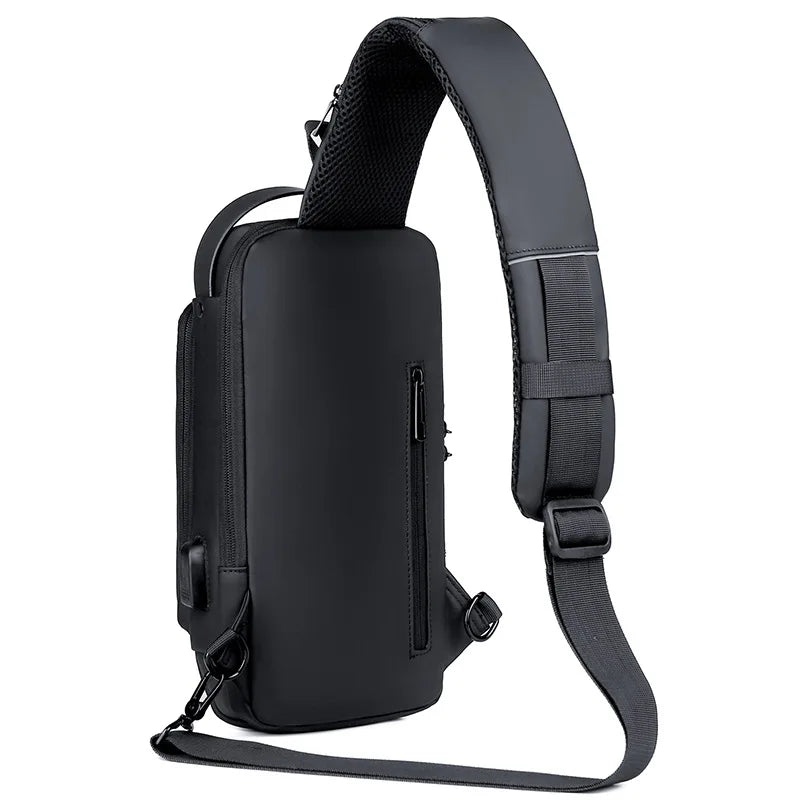 Men Multifunction Anti Theft USB Shoulder Bag - Backpack