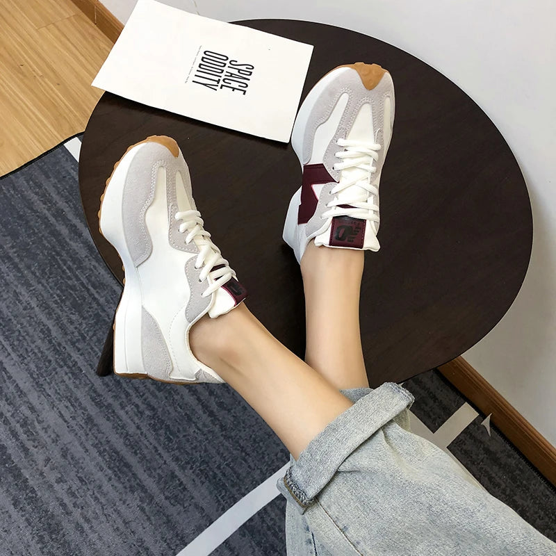 Women's Designer Lace-Up Vulcanized Shoes