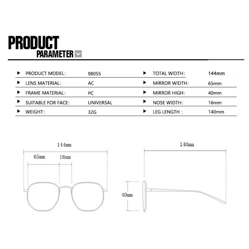 Rechteckige Vintage-Designer-Sonnenbrille, UV400