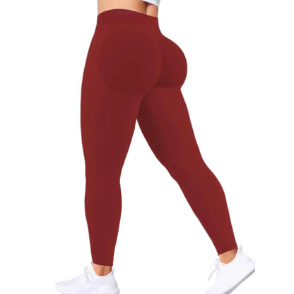Women's Solid Waist Seamless Yoga Pants