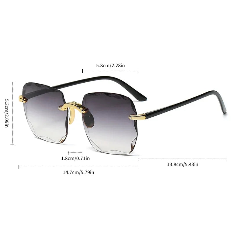 Frameless Cut Edge Sunglasses