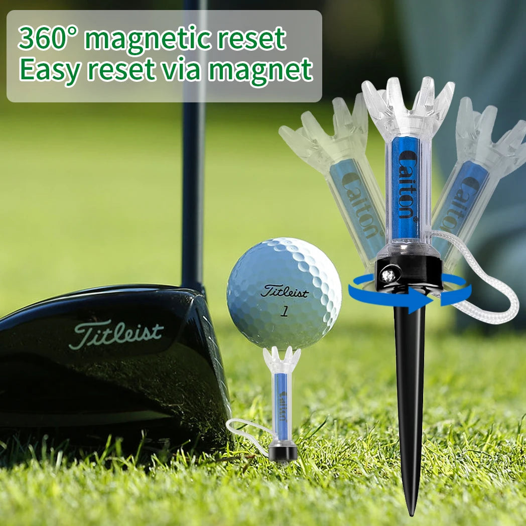 Caiton Magnetic Golf Tee Set - 360° Bounce 5Pcs 2 Sizes