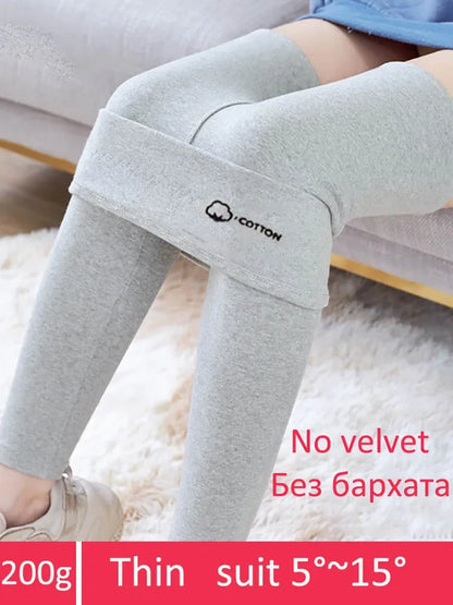 Leggings d'hiver en velours polaire thermique pour femmes