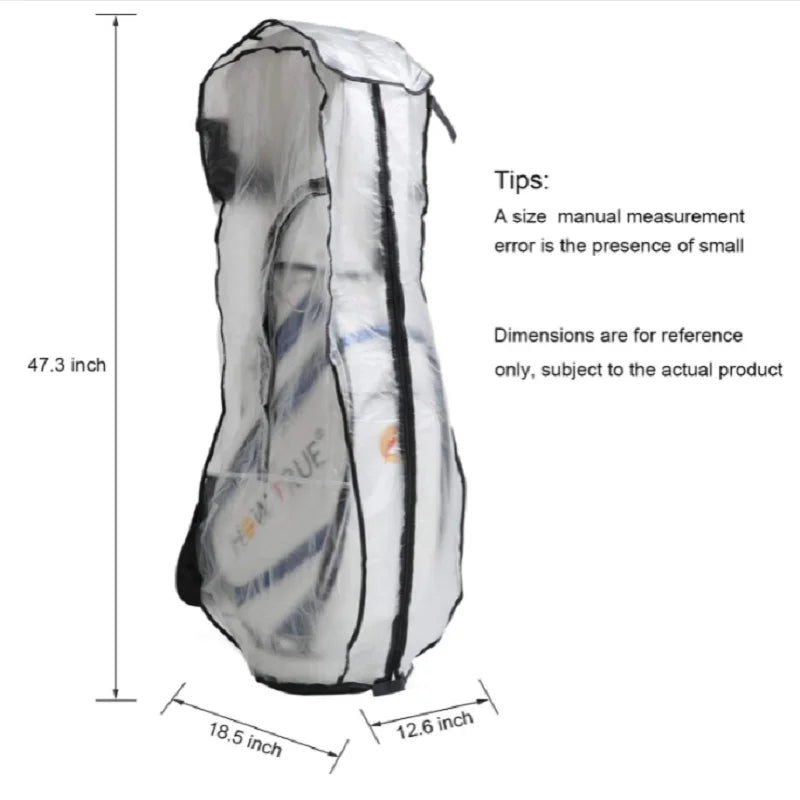 Housse de pluie transparente pour sac de golf imperméable