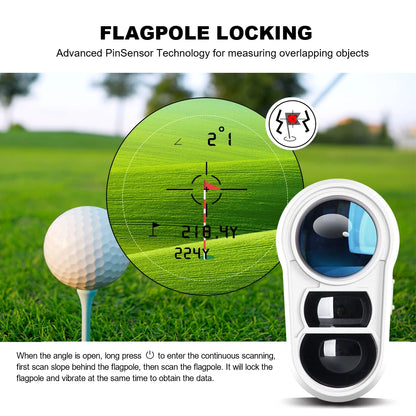 REVASRI 600M Golf Laser Rangefinder with Flag-Lock