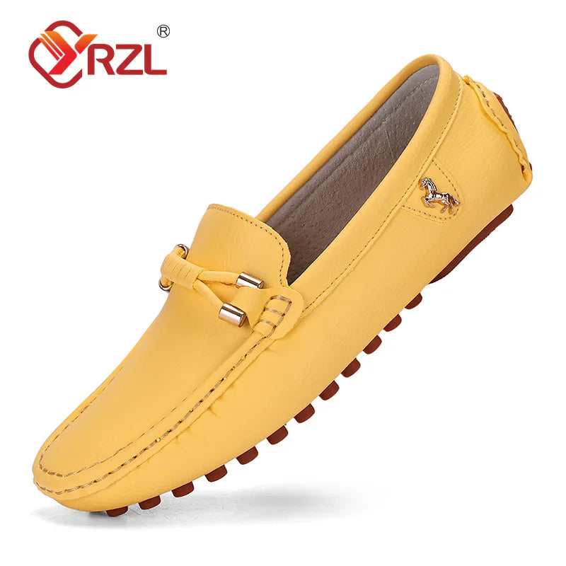 YRZL Mocassins Hommes Chaussures en Cuir Faites à la Main Chaussures de Conduite décontractées Chaussures à enfiler Chaussures de Luxe Confortables Mocassins Chaussures pour Hommes Grande Taille 37-48