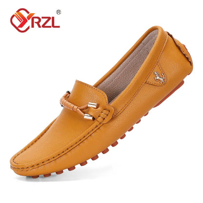 YRZL Mocassins Hommes Chaussures en Cuir Faites à la Main Chaussures de Conduite décontractées Chaussures à enfiler Chaussures de Luxe Confortables Mocassins Chaussures pour Hommes Grande Taille 37-48