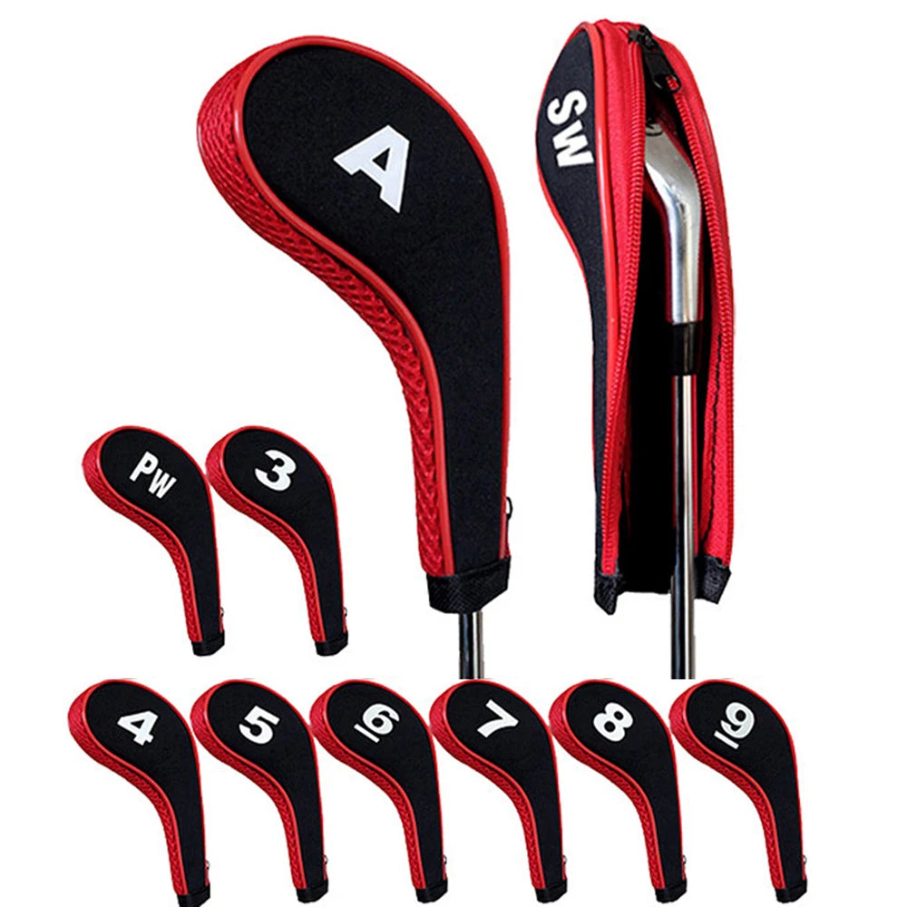 Ensemble de 10 couvre-chefs de club de golf à fermeture éclair