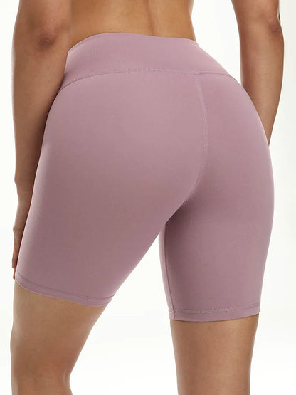 Sexy Gym Shorts - Woman Skinny Stretch Solid Color Shorts