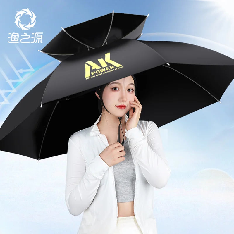 Chapeau parapluie pliable réglable pour la protection solaire