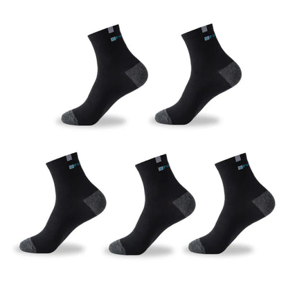 Chaussettes de sport respirantes et hautement élastiques en coton pour hommes