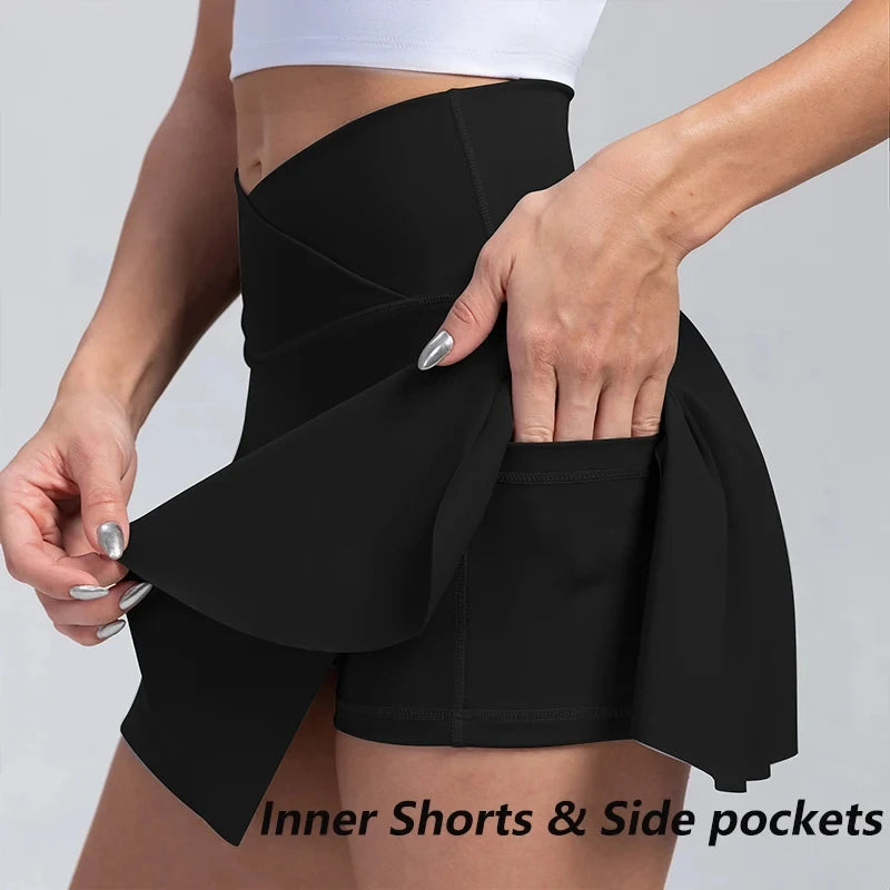 SALSPOR Sexy Gym Tennis Skirt - High Waist