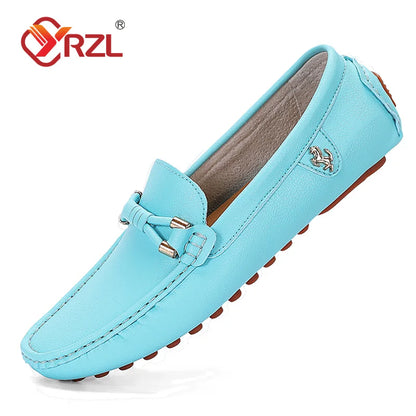 YRZL Mocassins Hommes Chaussures en Cuir Faites à la Main Chaussures de Conduite décontractées Chaussures à enfiler Chaussures de Luxe Confortables Mocassins Chaussures pour Hommes Grande Taille 37-48