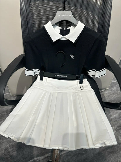 Chemise et jupe de golf d'été pour femmes