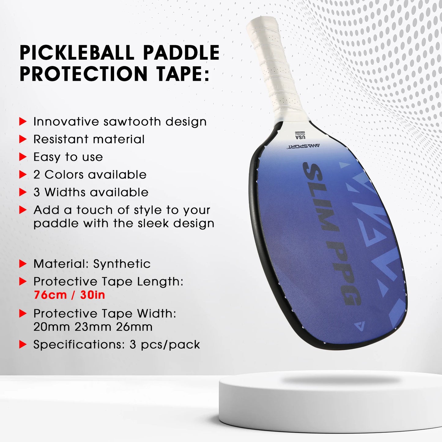 AMASPORT 8-Color Paddle Protection Tapes for Rackets