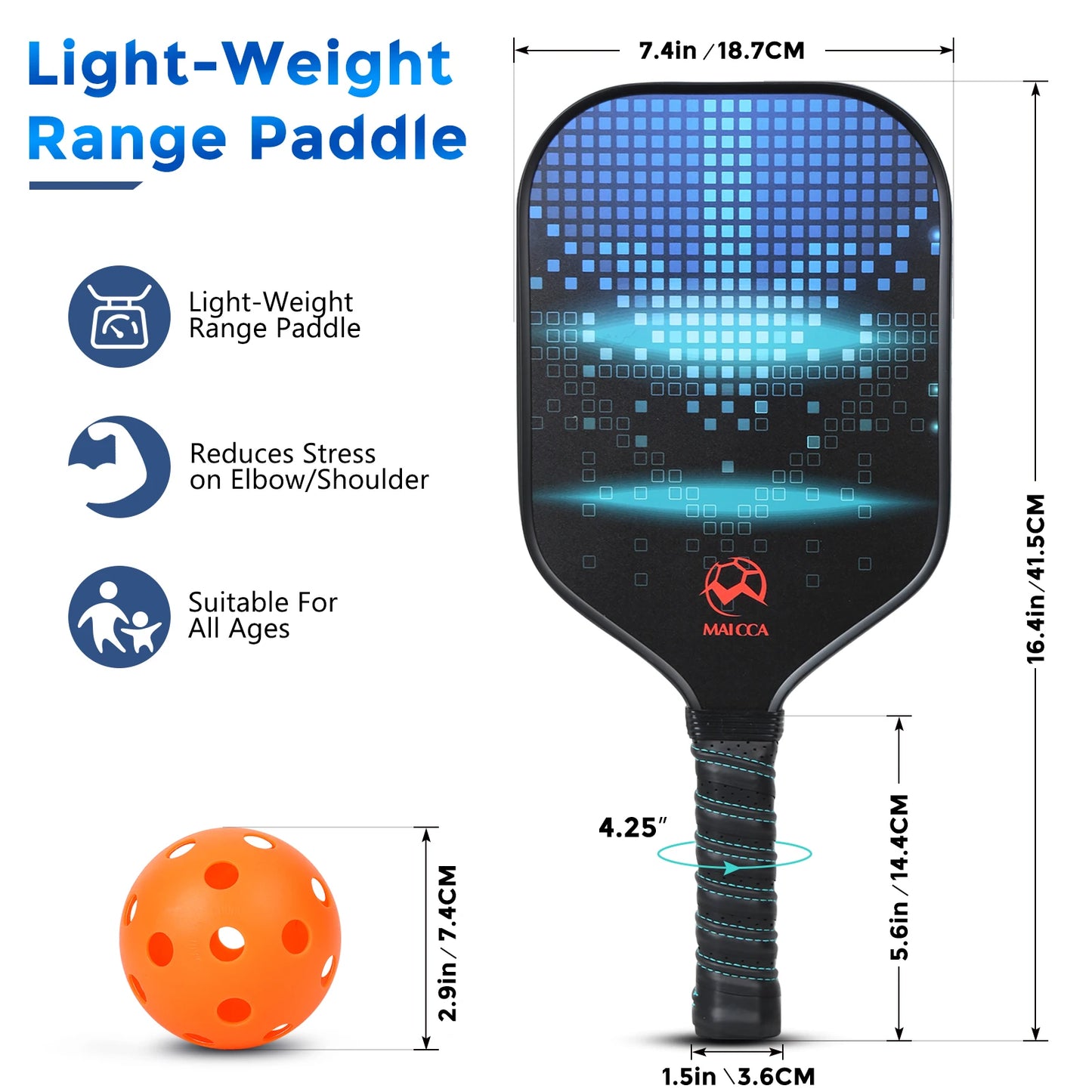 Von der USAPA zugelassenes Pickleball-Set mit Tragetasche