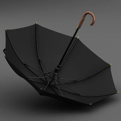 OLYCAT Vintage Wooden Long Umbrella for Business