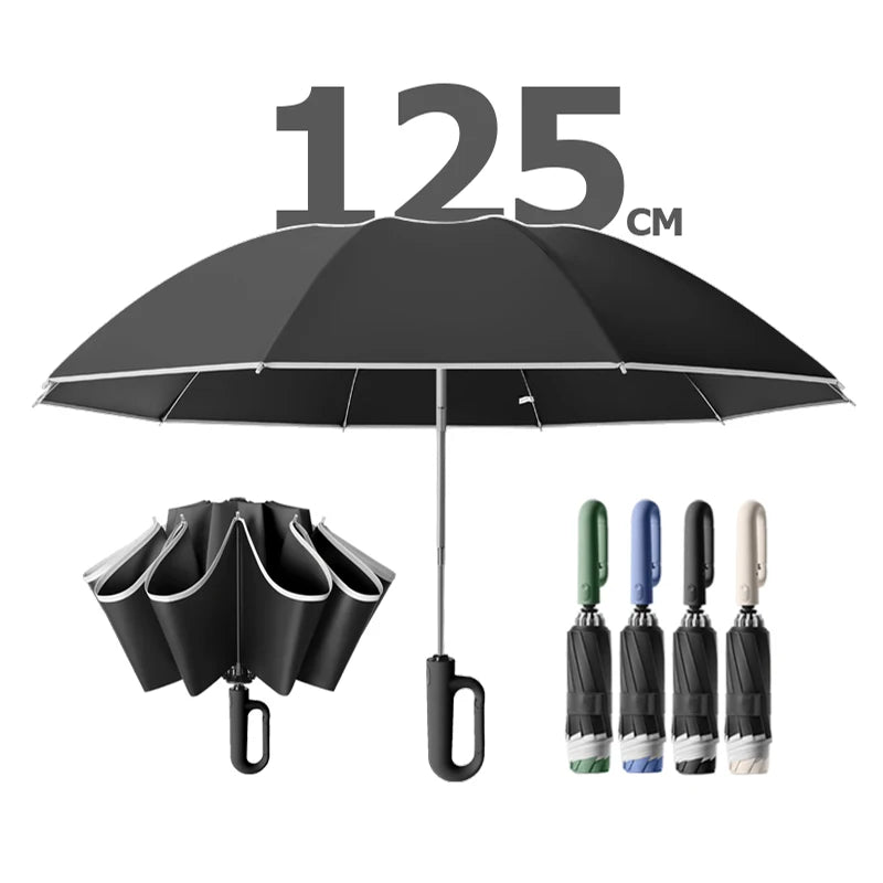 UV Windproof Automatic Folding Umbrella Reflective