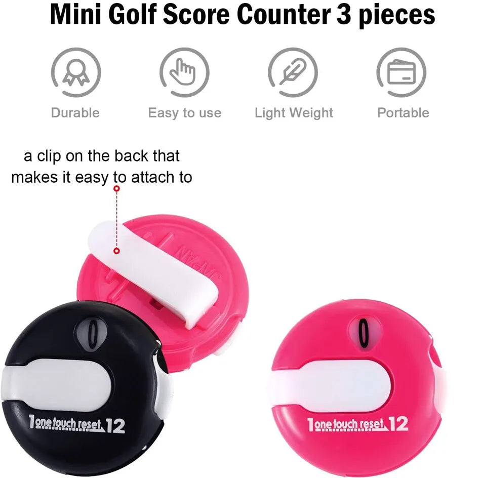 Compteur de coups de mini-golf compact pour gant