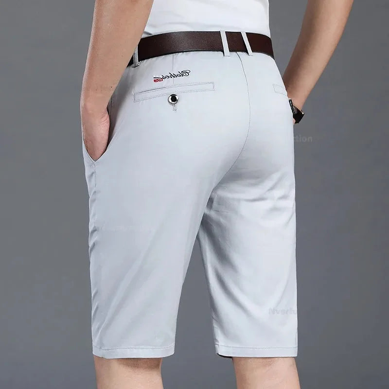 Men's Summer Knee-Length Cotton Golf Shorts