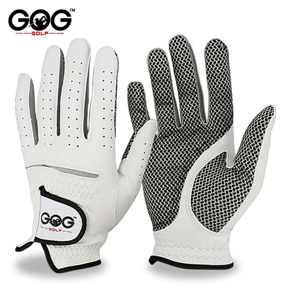 Soft Sheepskin Golf Glove with Anti-Slip Granules for Men