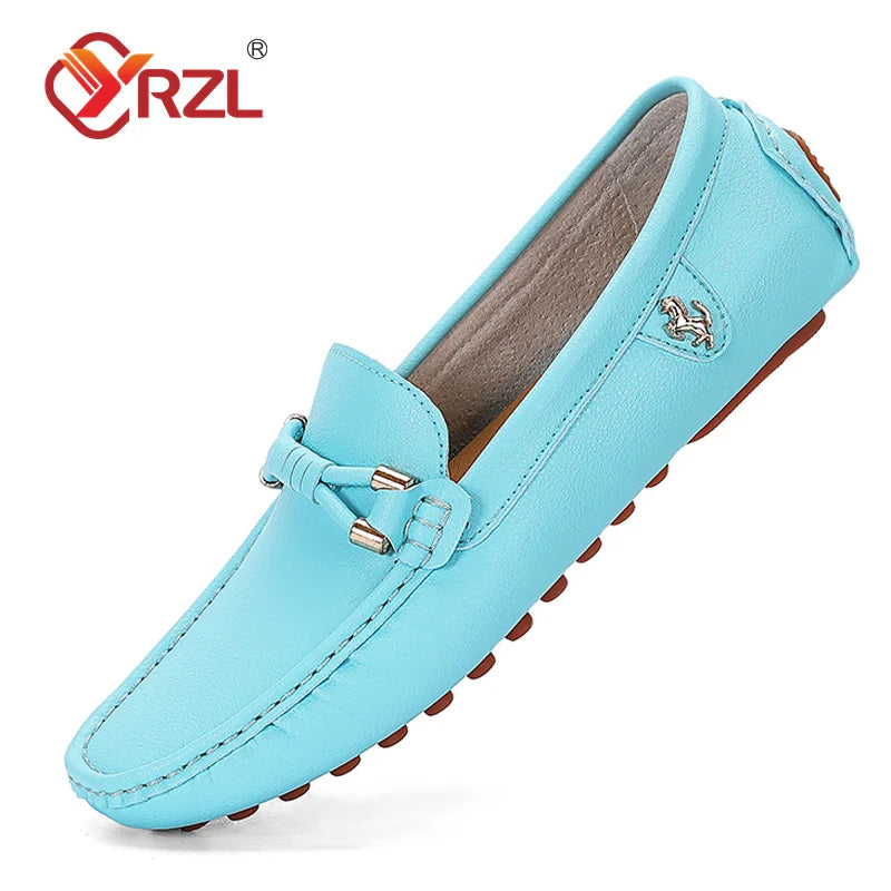 YRZL Mocassins Hommes Chaussures en Cuir Faites à la Main Chaussures de Conduite décontractées Chaussures à enfiler Chaussures de Luxe Confortables Mocassins Chaussures pour Hommes Grande Taille 37-48