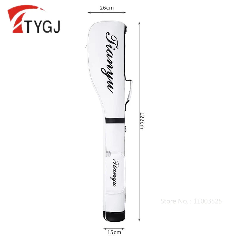 TTYGJ Lightweight PU Leather Golf Gun Bag