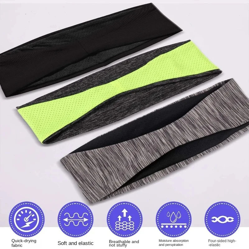 Elastic Sweatband Headband for Men and Women for All Sports