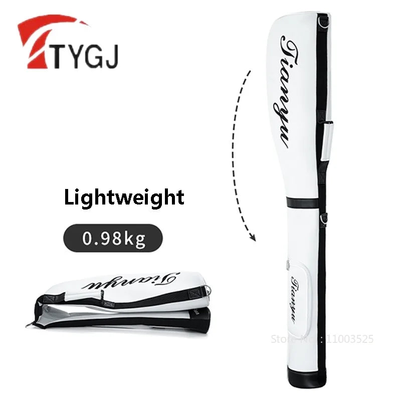 TTYGJ Lightweight PU Leather Golf Gun Bag