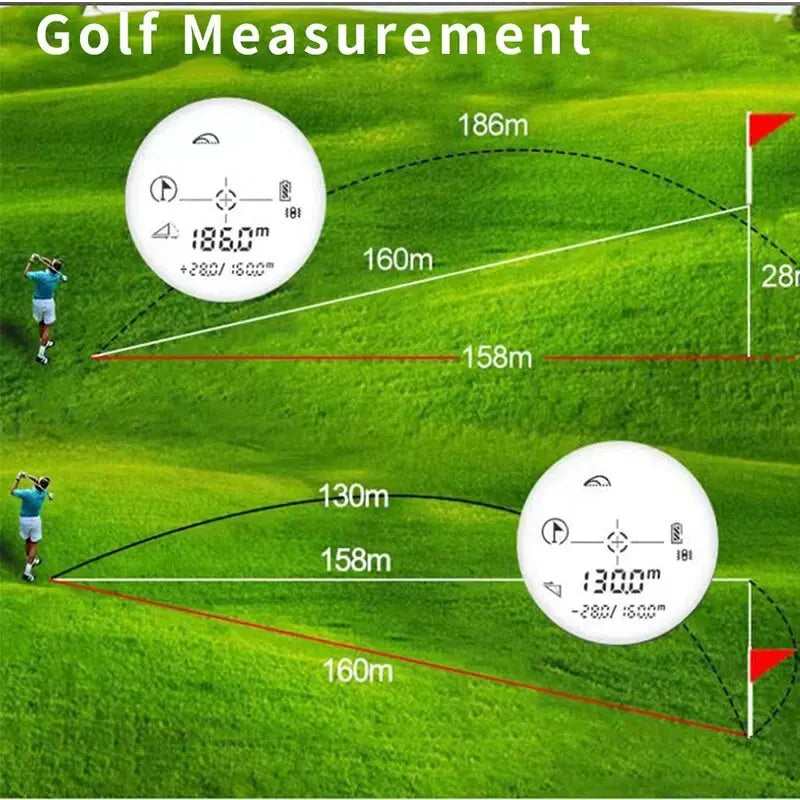 Télémètre de Golf 6X-télémètre 500M/1000M pour la chasse avec Distance/vitesse/drapeau